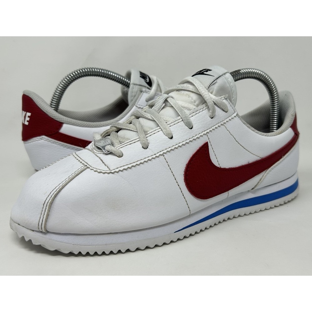 Nike Cortez Basic Leather White Red Blue Size 7Y Women's 8.5 (904764-103)